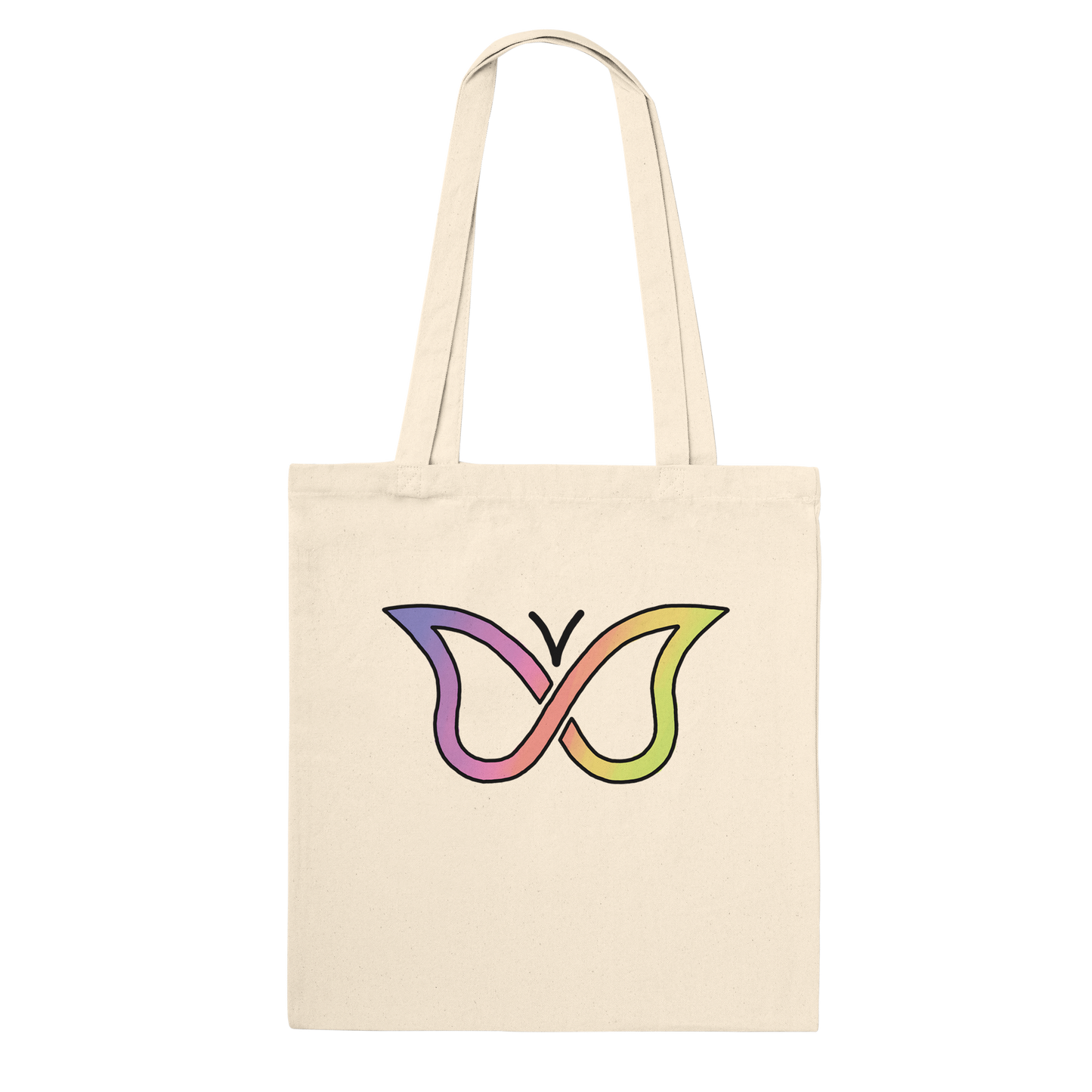 ADHD-Themed Tote Bag – Unique Front & Back Design by Artist - Neurodiversetea