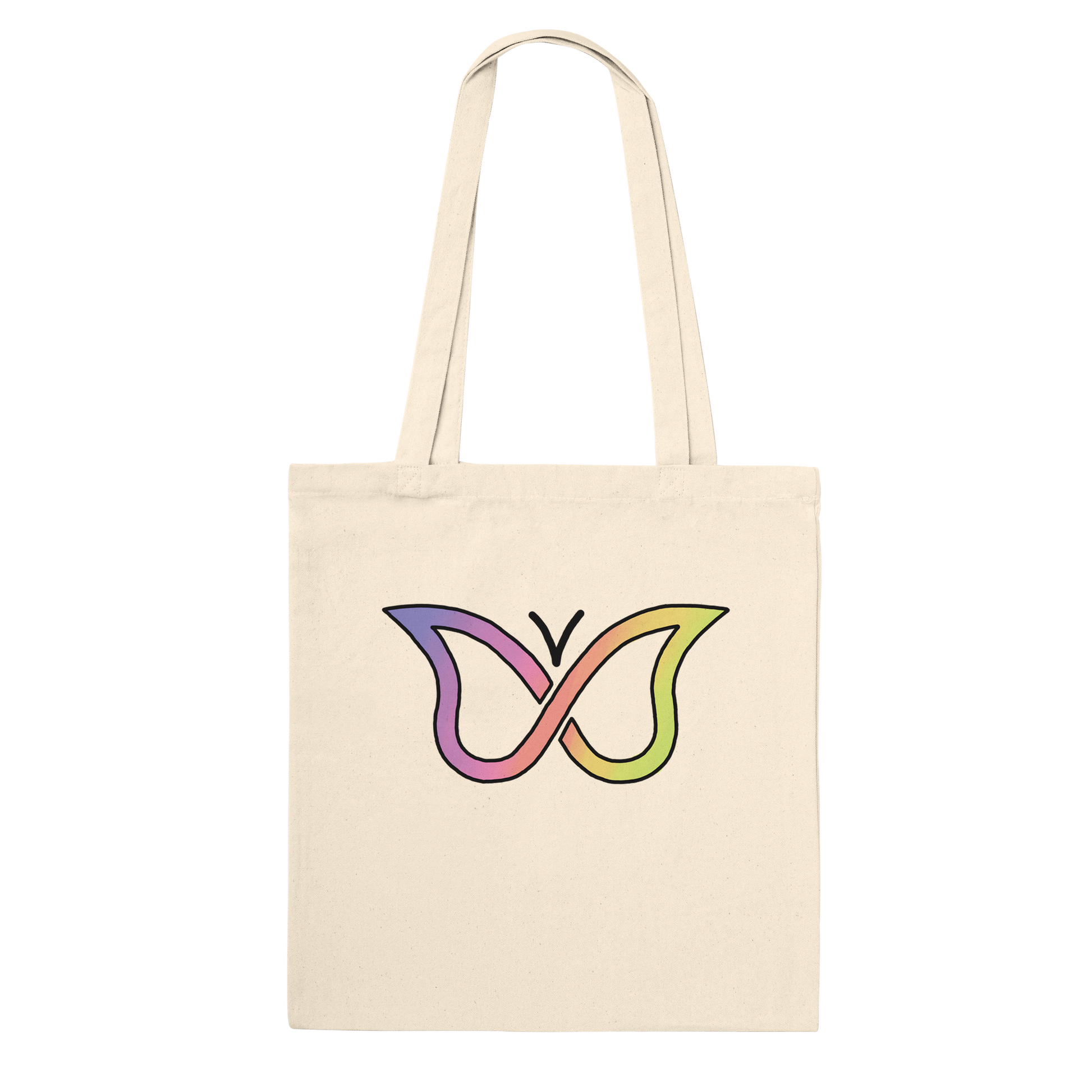 ADHD-Themed Tote Bag – Unique Front & Back Design by Artist - Neurodiversetea
