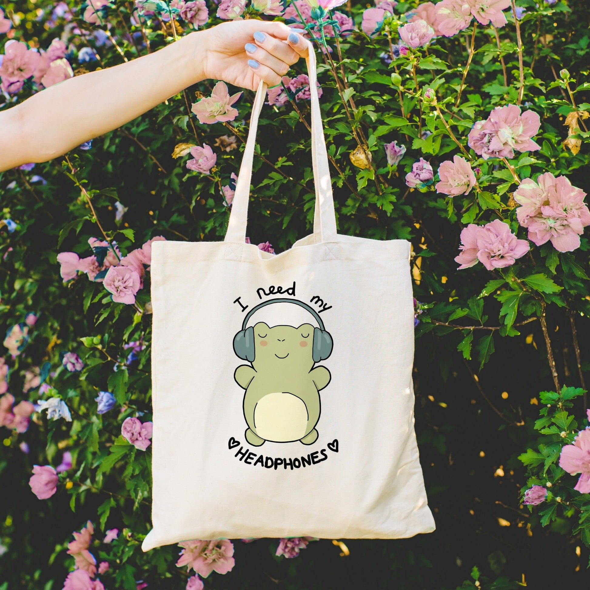 Frog and penguin tote bag NeurodiverseTea