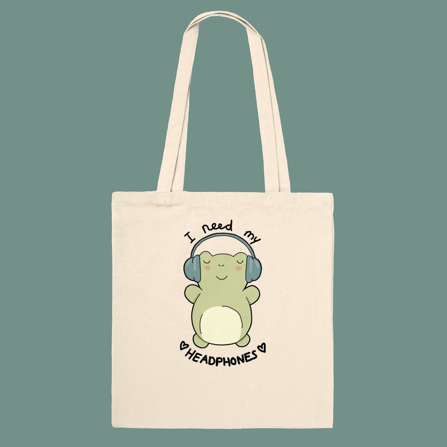 Frog and penguin tote bag NeurodiverseTea