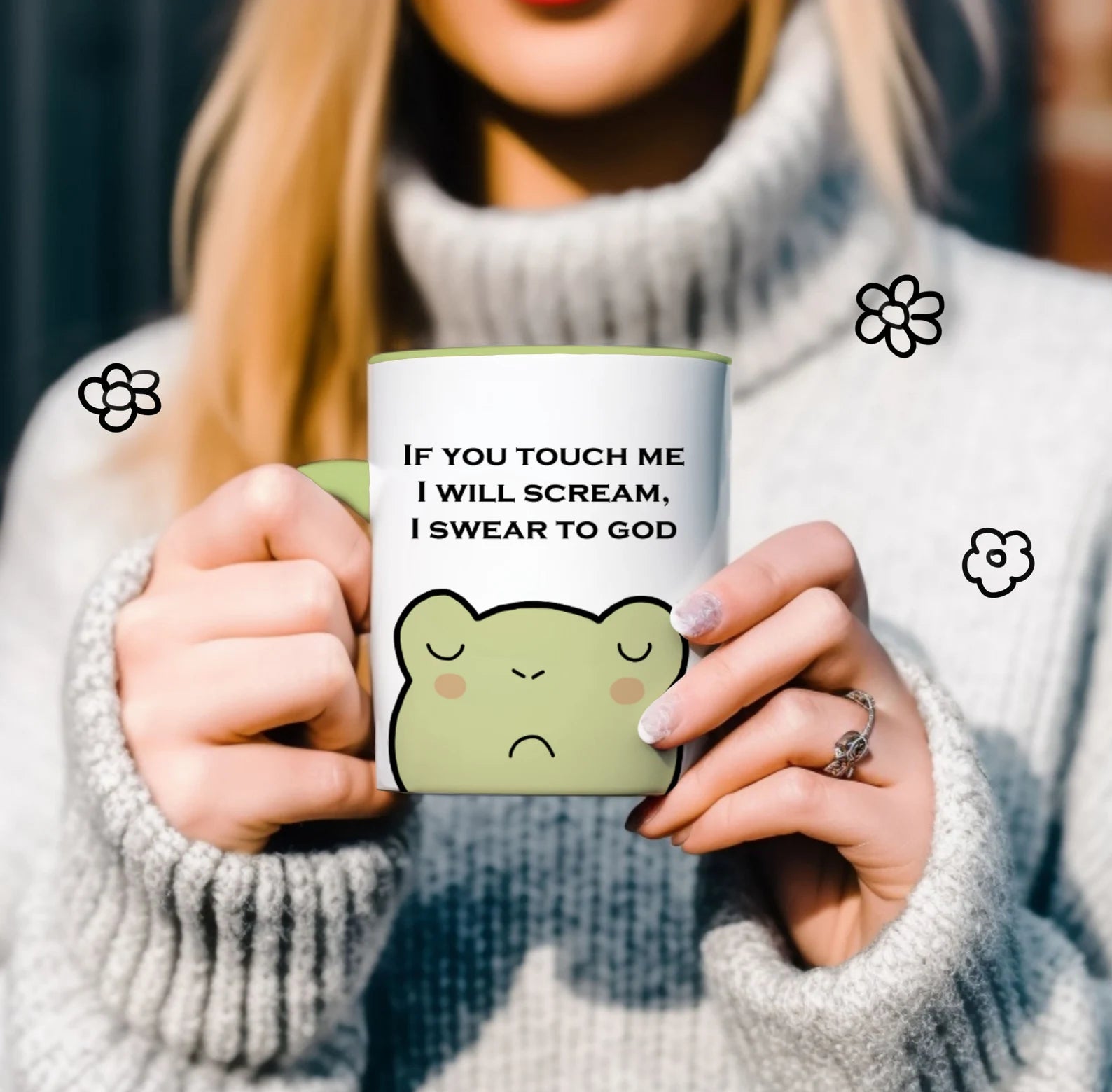 Green touch aversion neurodiversity mug - Neurodiversetea