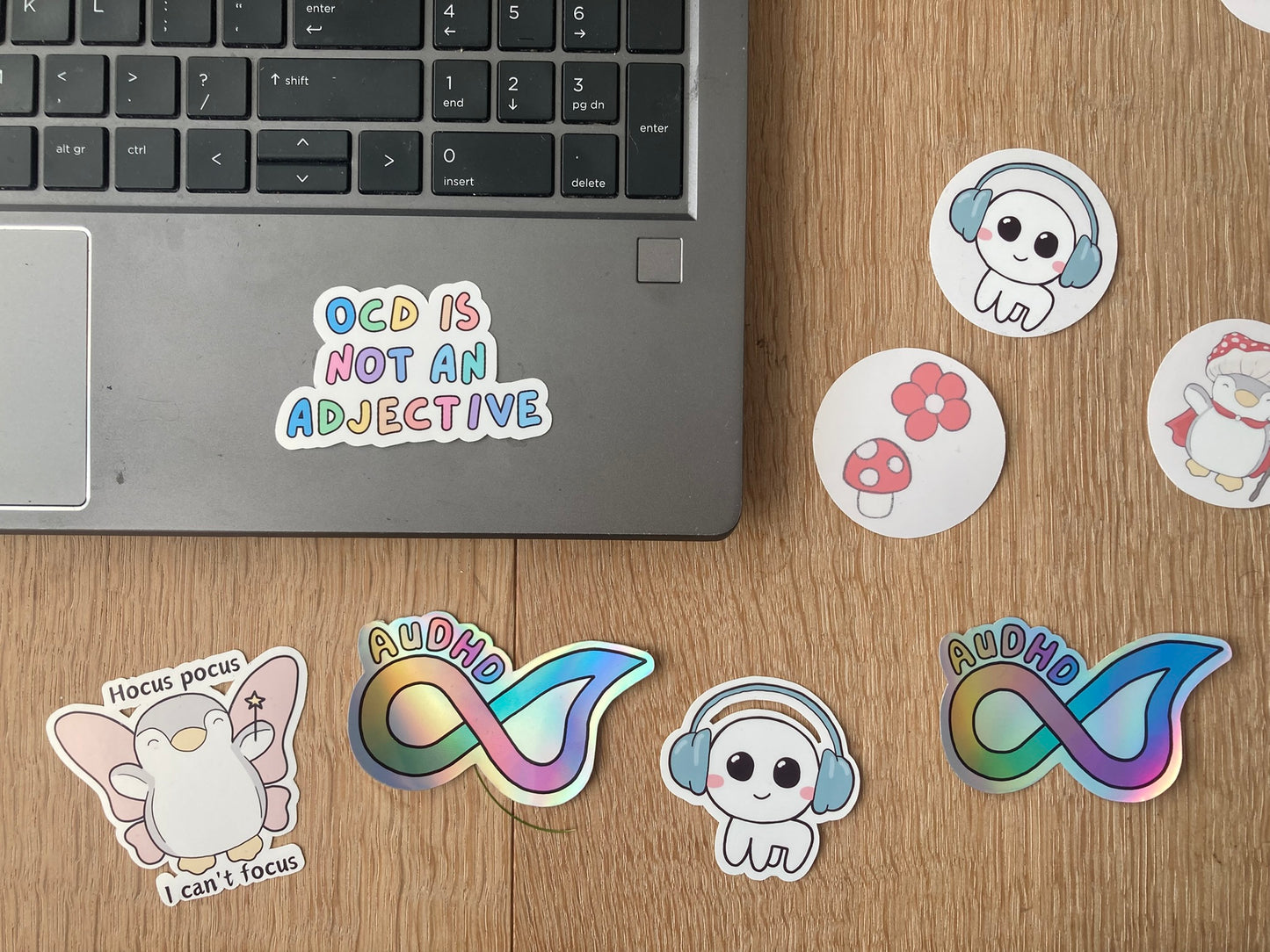 "OCD is not an adjective" sticker