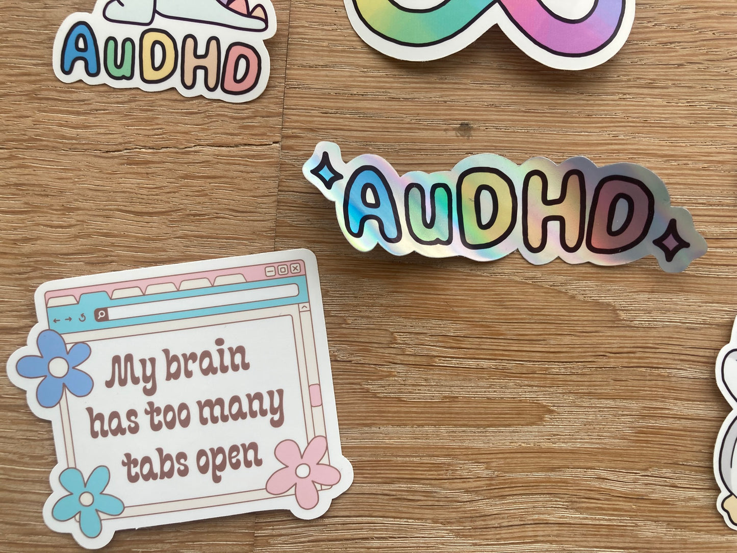 AuDHD themed sticket set of 6