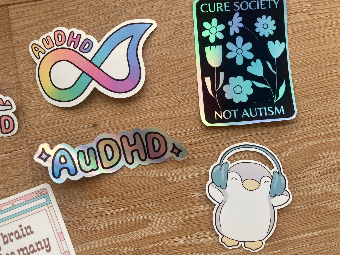 AuDHD themed sticket set of 6