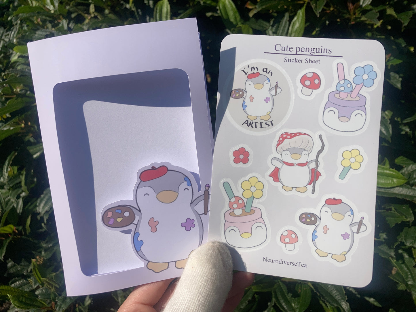 Stickersheet cute penguin illustrations