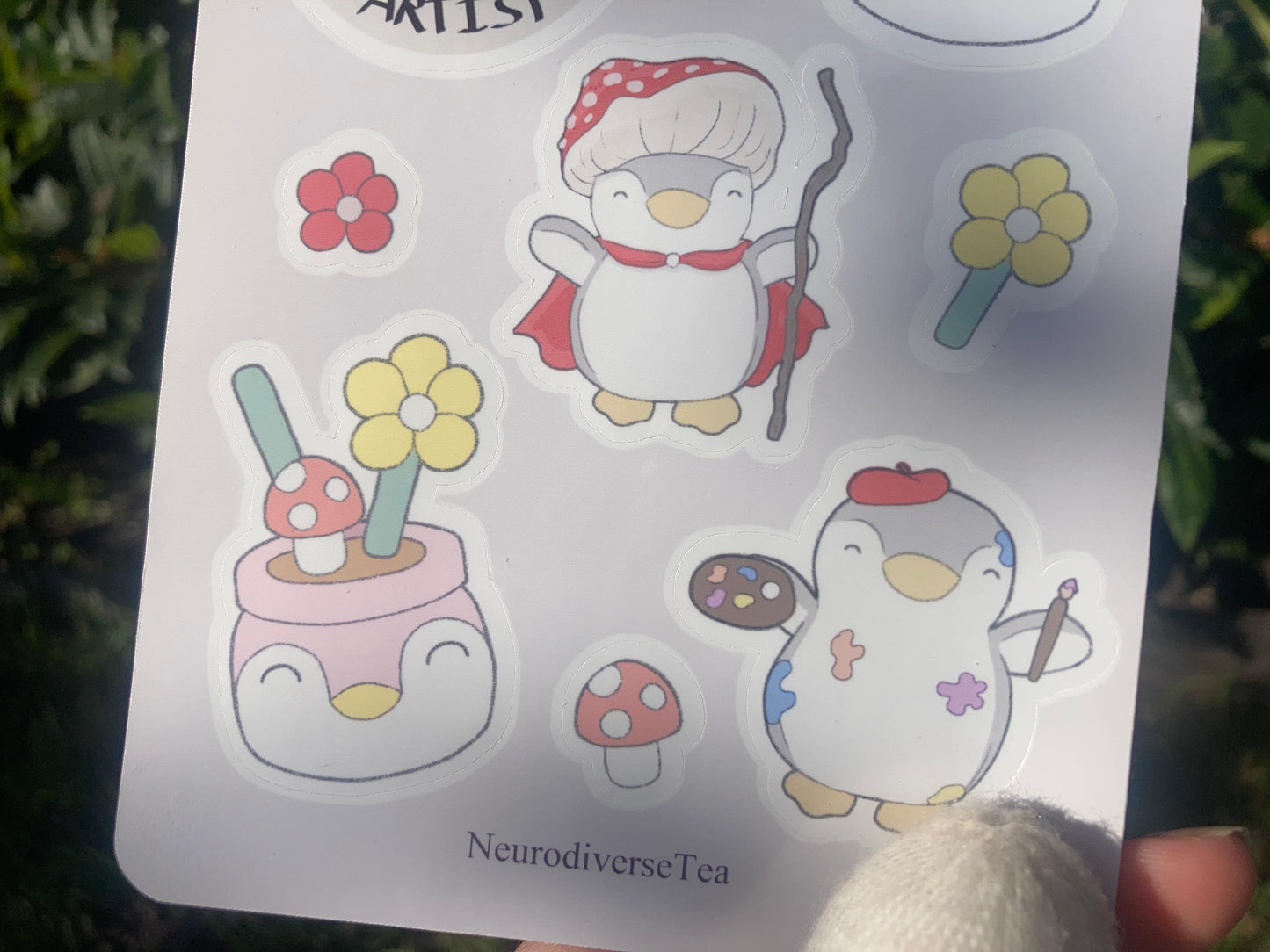 Stickersheet cute penguin illustrations