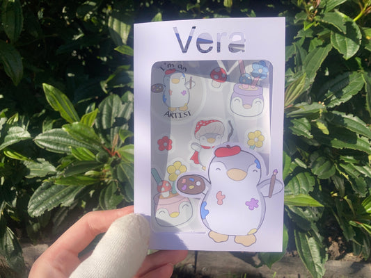 Stickersheet cute penguin illustrations