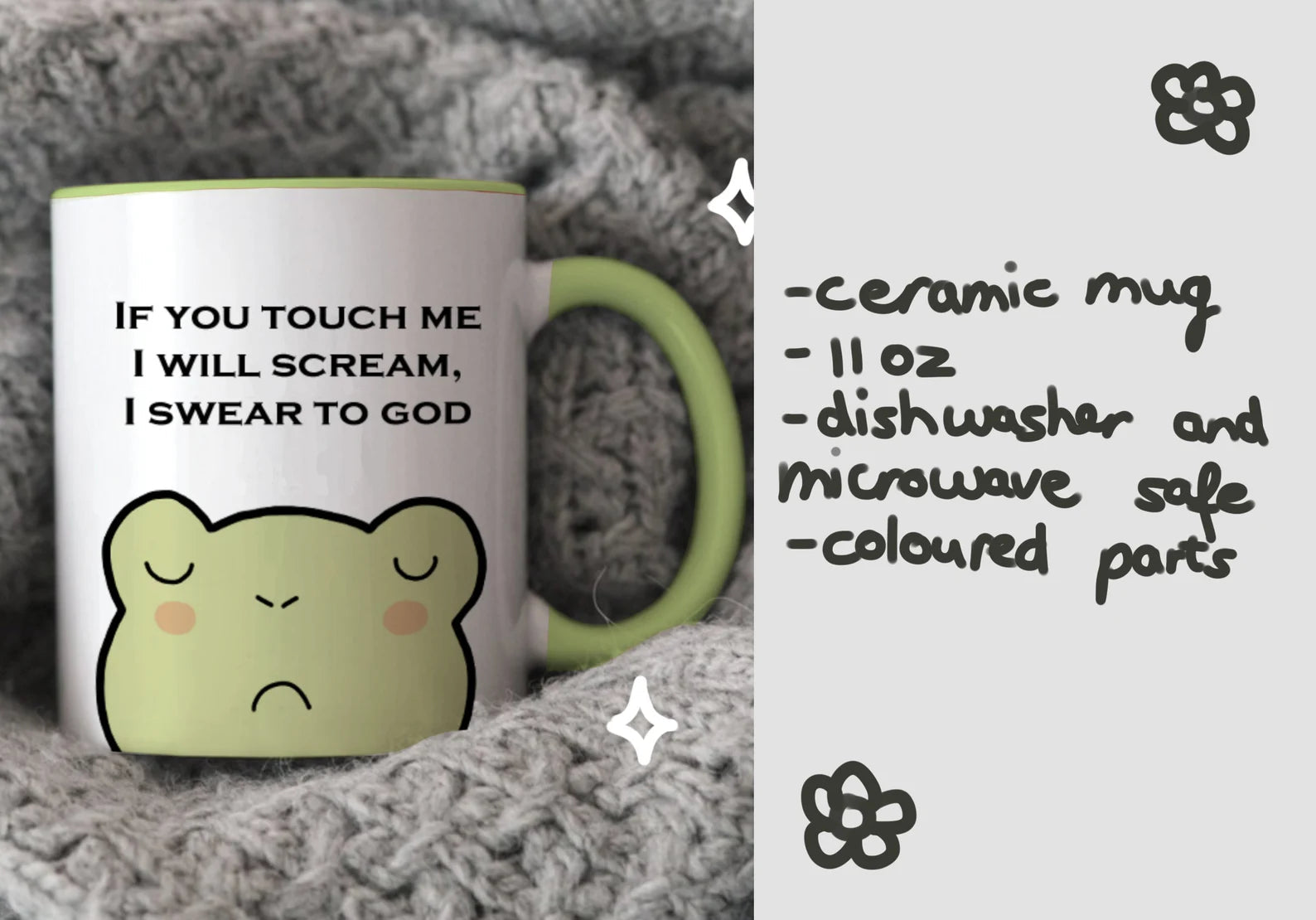 Green touch aversion neurodiversity mug - Neurodiversetea