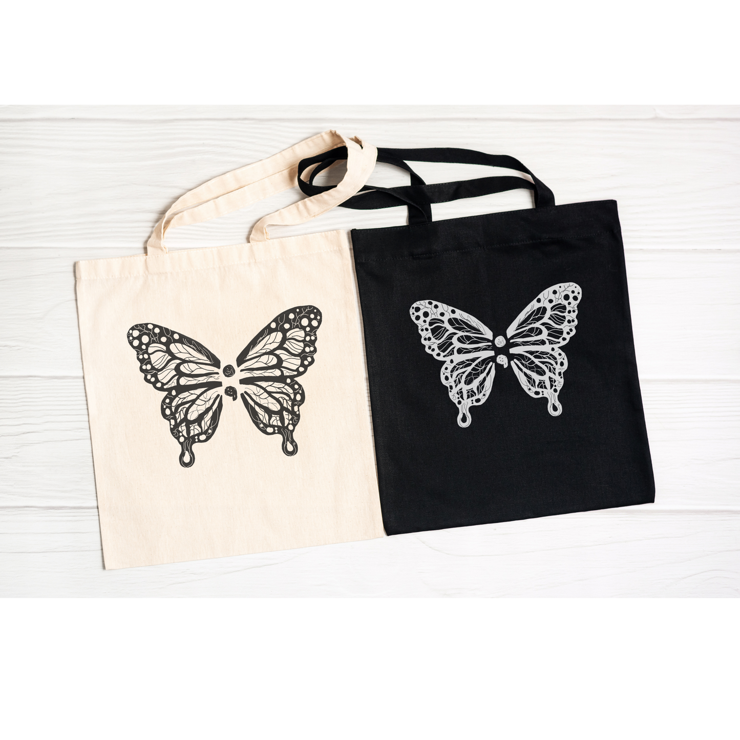 Semicolon Butterfly Tote Bag – Design for Suicide Prevention Awareness