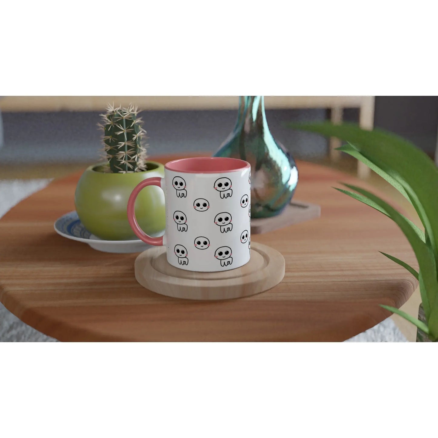 Cute autism creature pink mug - Neurodiversetea