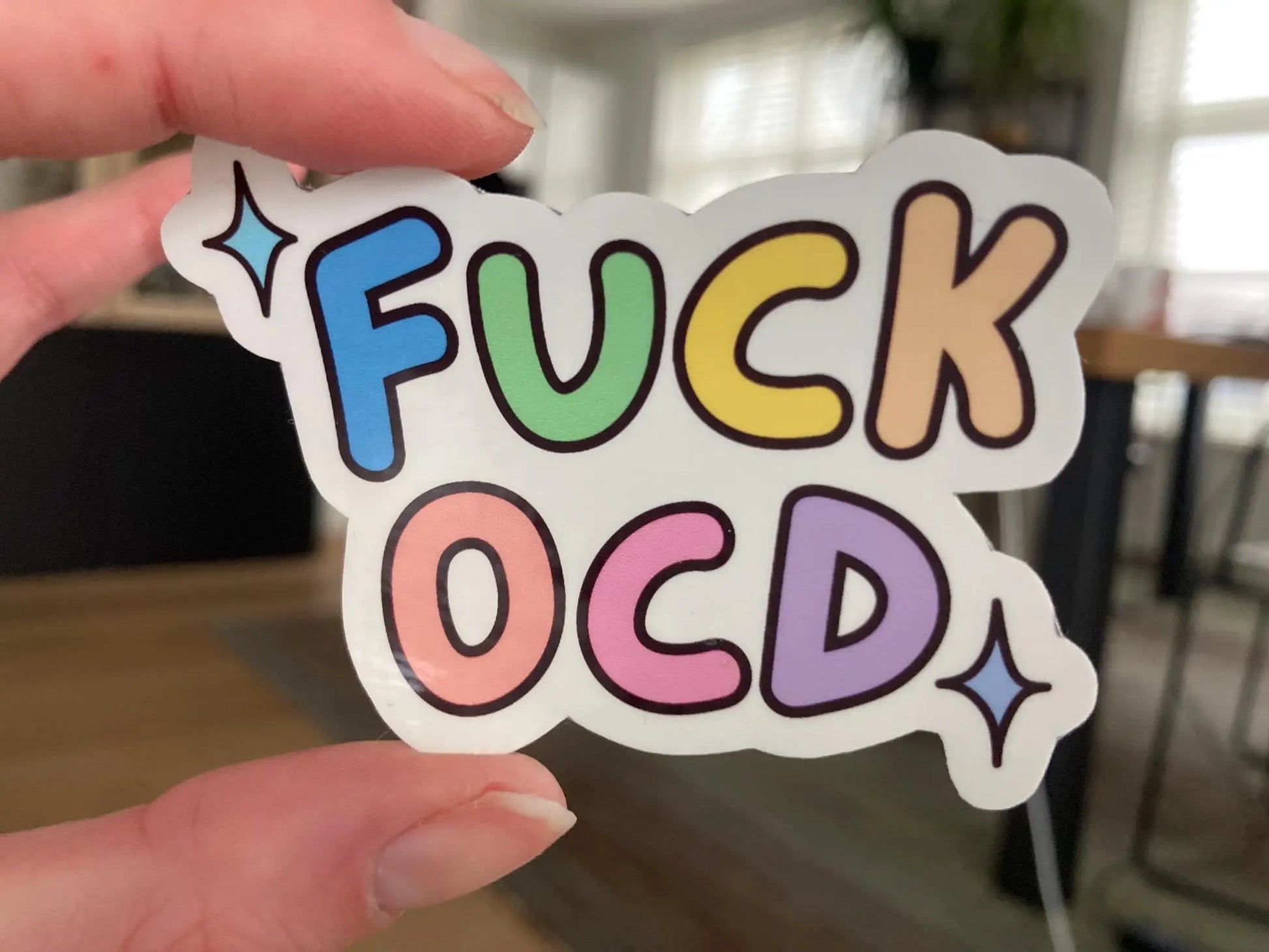 "Fuck OCD" sticker | Obsessive compulsive disorder , handade by Neurodiversetea