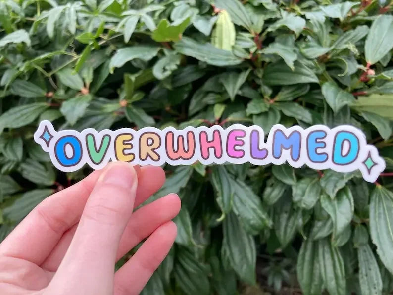 Anxious, overwhelmed, emotional text stickers - Neurodiversetea