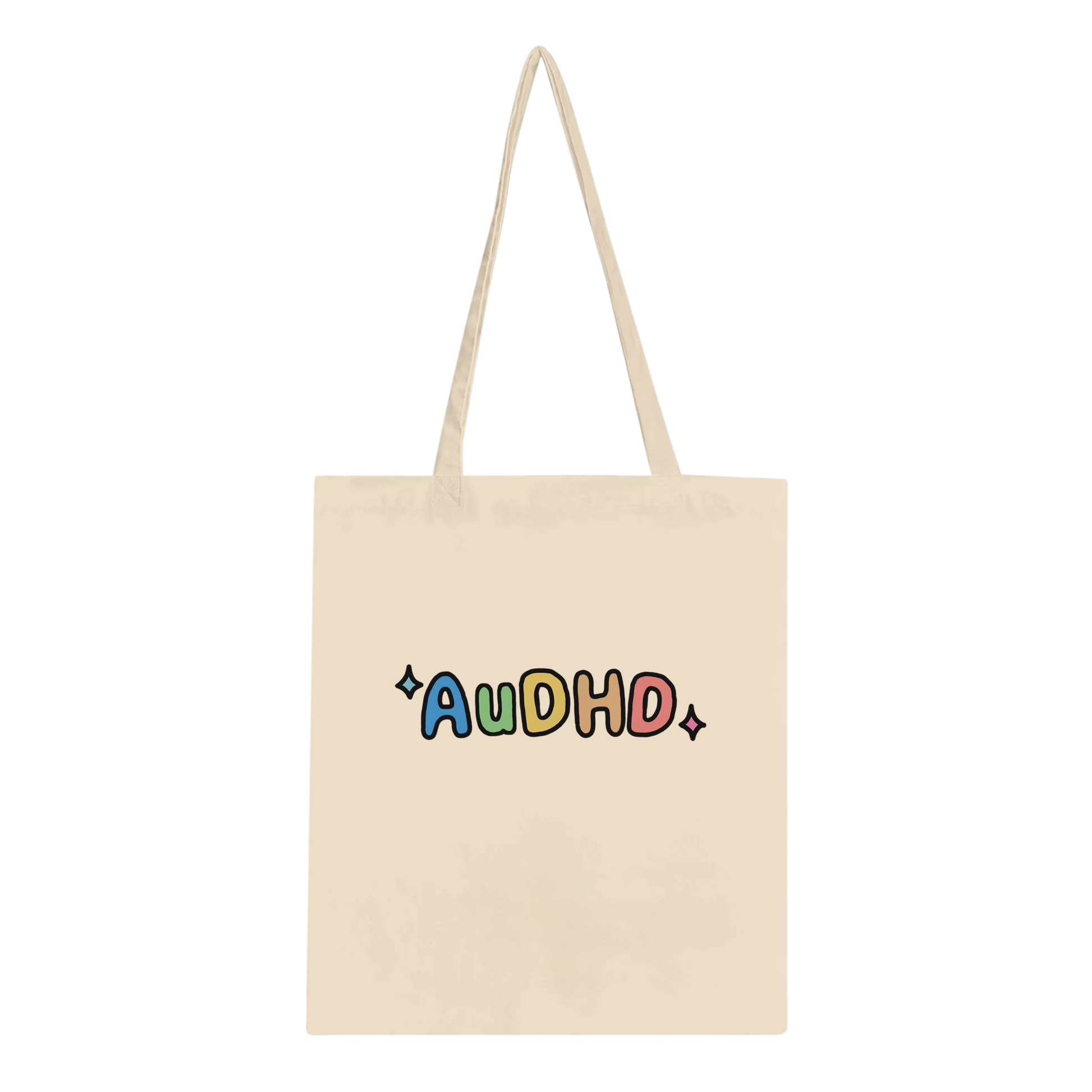 AuDHD tote bag: text and symbol - Neurodiversetea