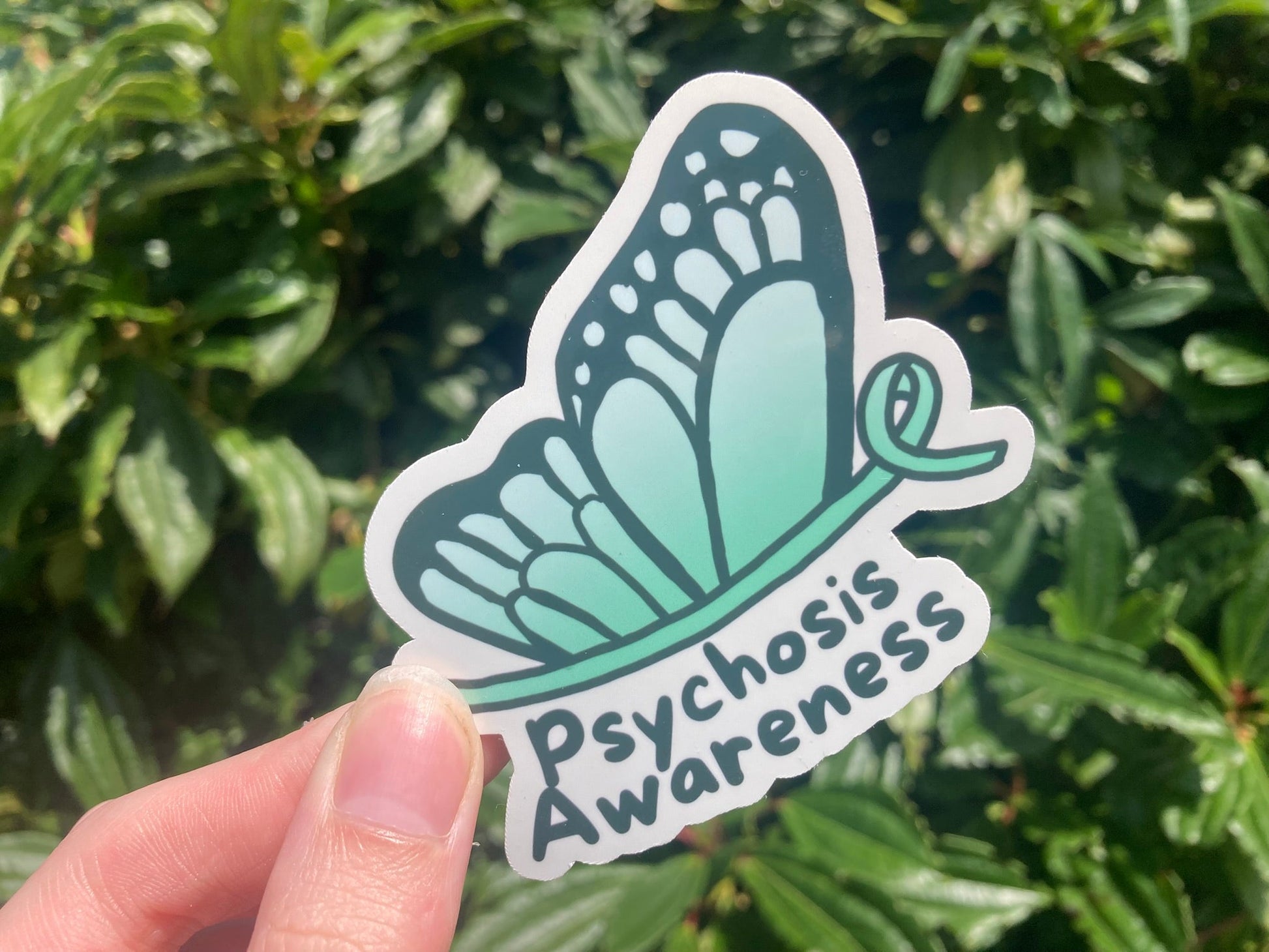 Psychosis awareness butterfly sticker NeurodiverseTea