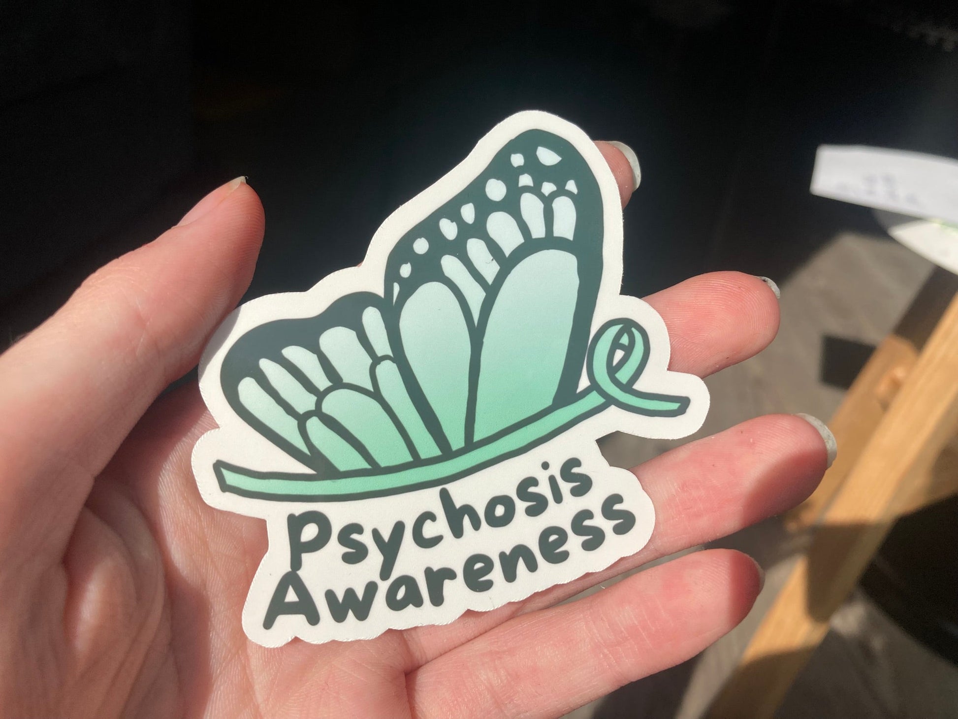 Psychosis awareness butterfly sticker NeurodiverseTea