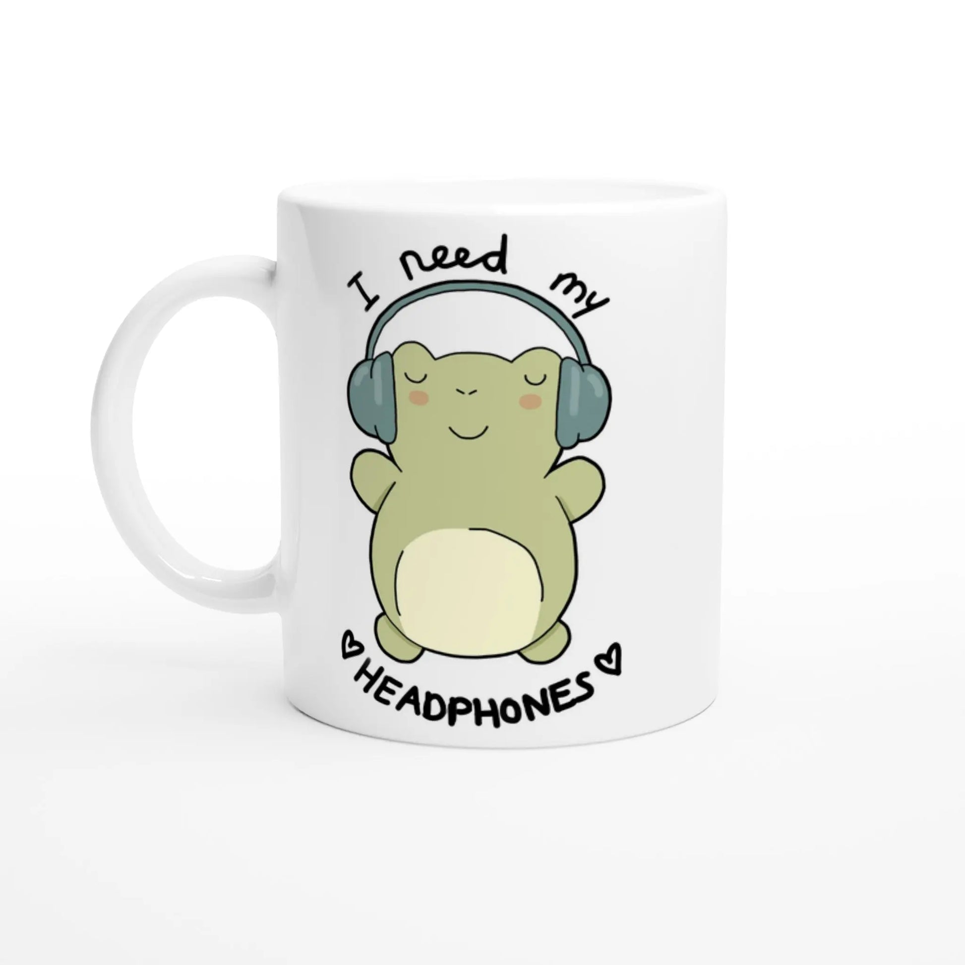 Headphone lover frog and penguin mug - Neurodiversetea