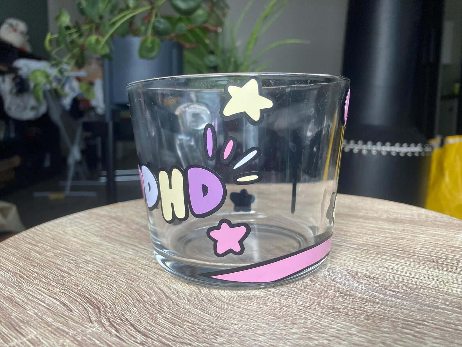 Coloured AuDHD glass mug - Neurodiversetea