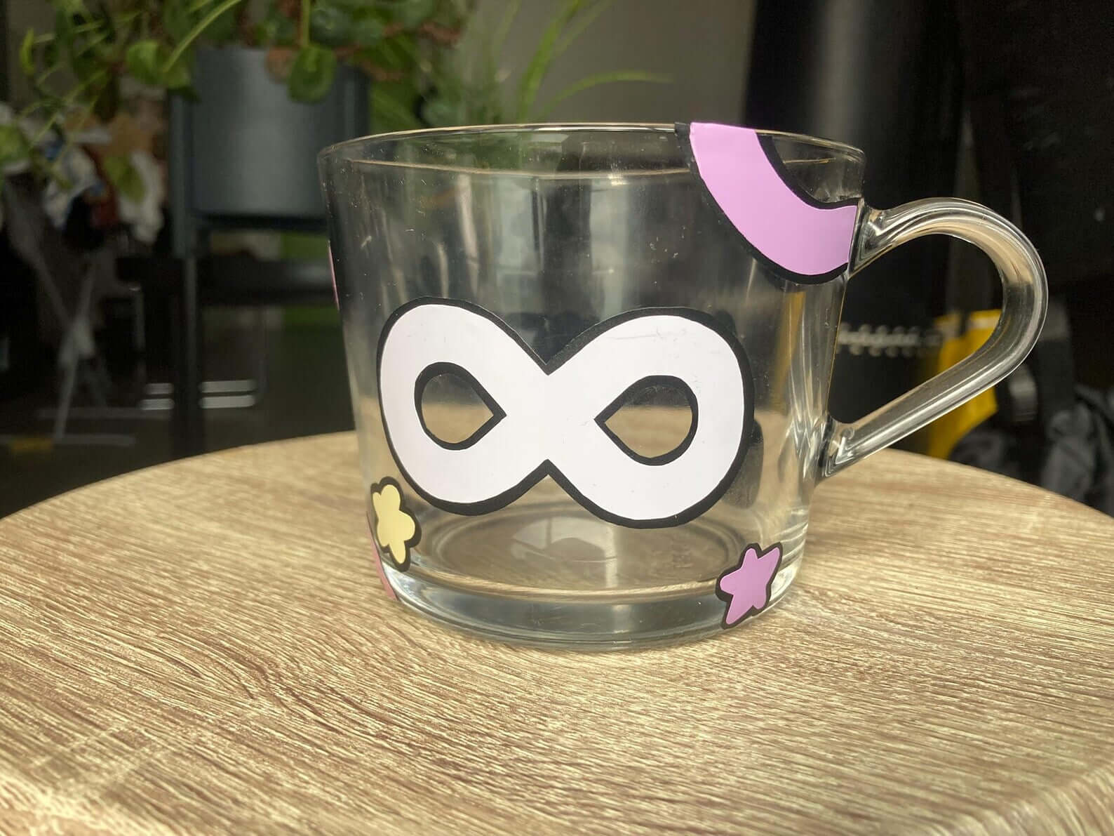 Coloured autism glass mug - Neurodiversetea