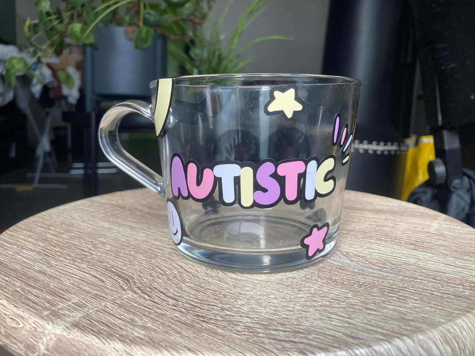 Coloured autism glass mug - Neurodiversetea