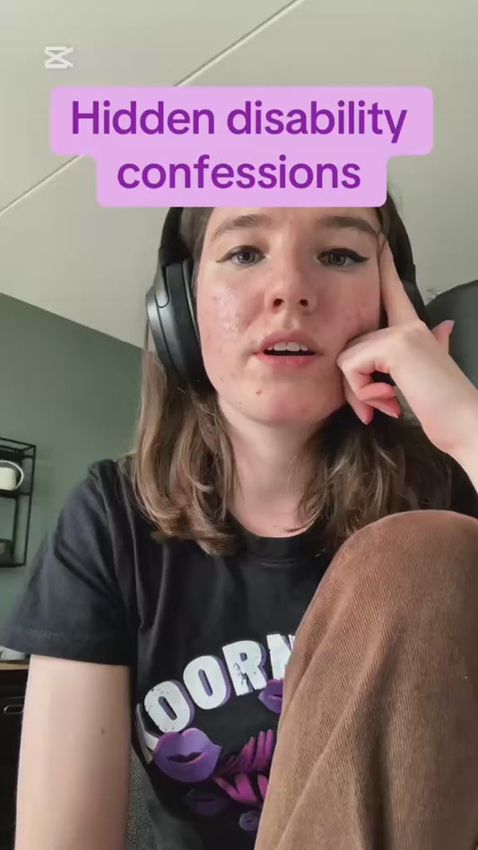 Hidden disability confession, sticker progress