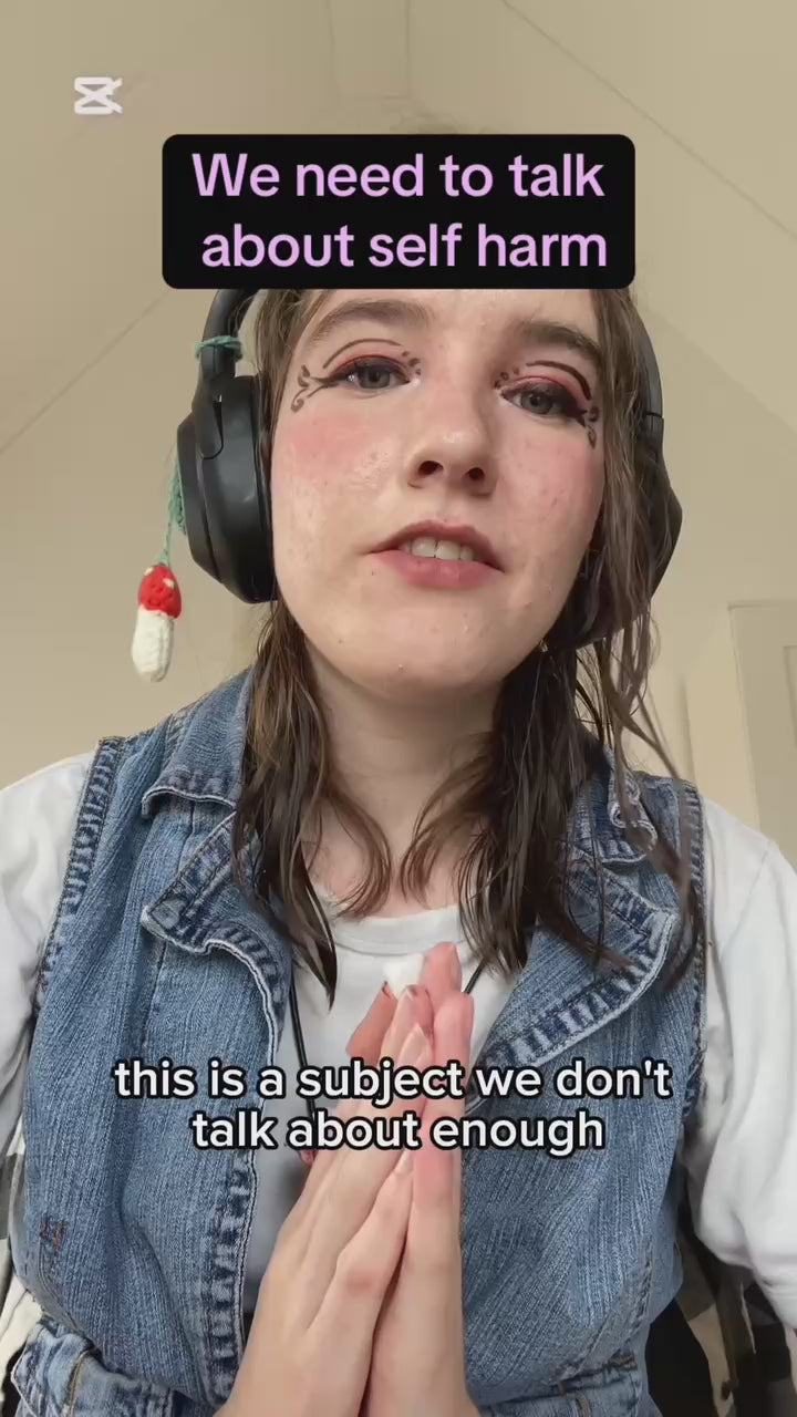 Self harm tiktok handmade sticker