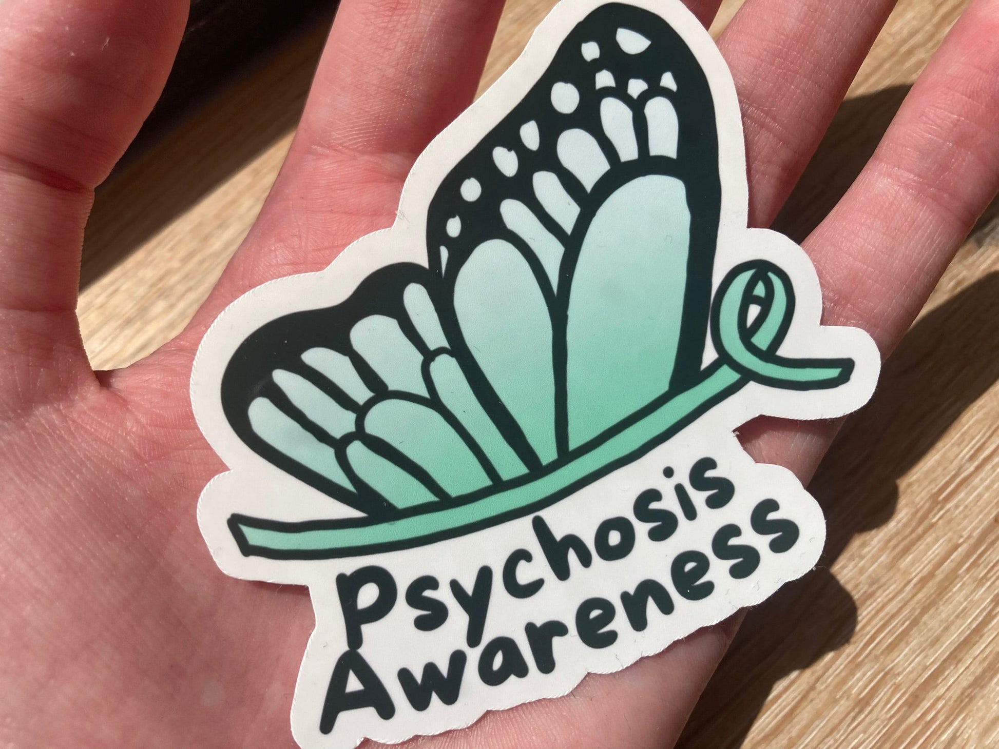 Psychosis awareness butterfly sticker NeurodiverseTea