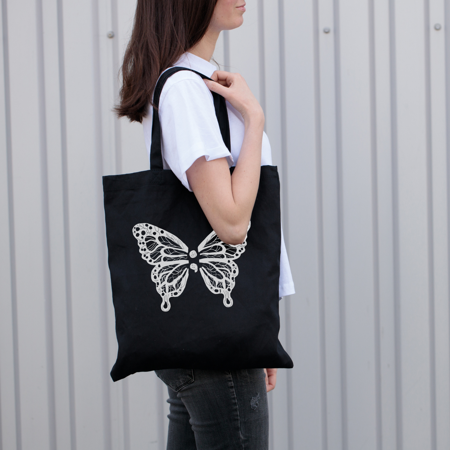Semicolon Butterfly Tote Bag – Design for Suicide Prevention Awareness