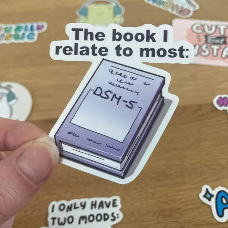 Handmade mental health stickers - Neurodiversetea