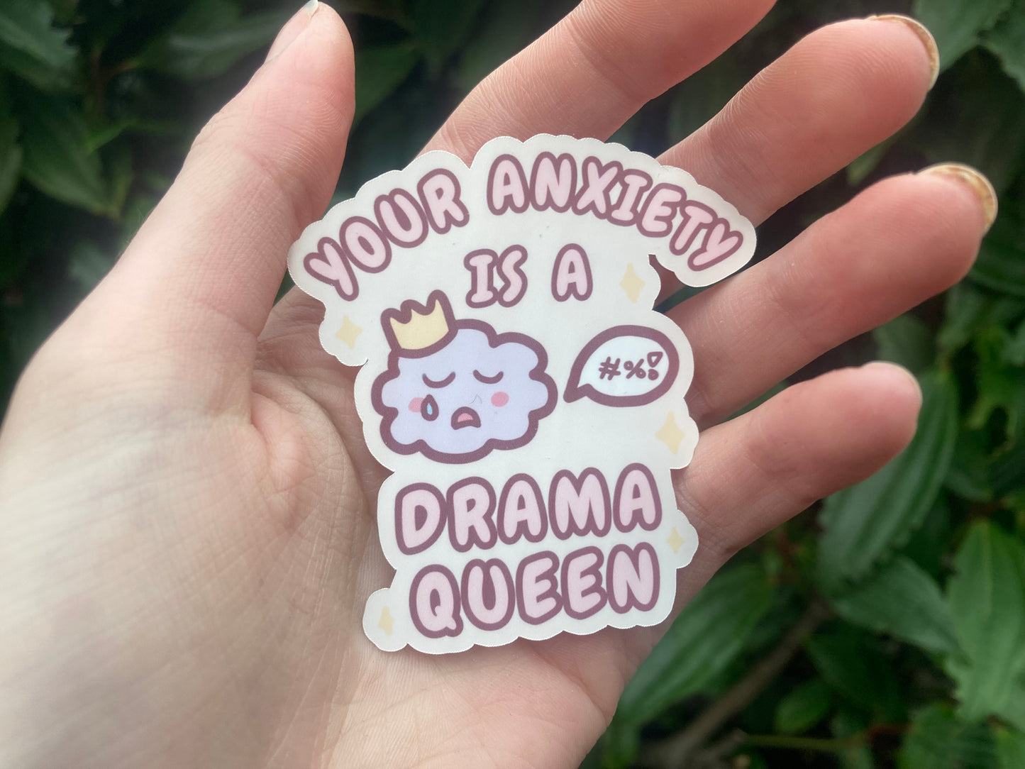 Funny anxiety sticker