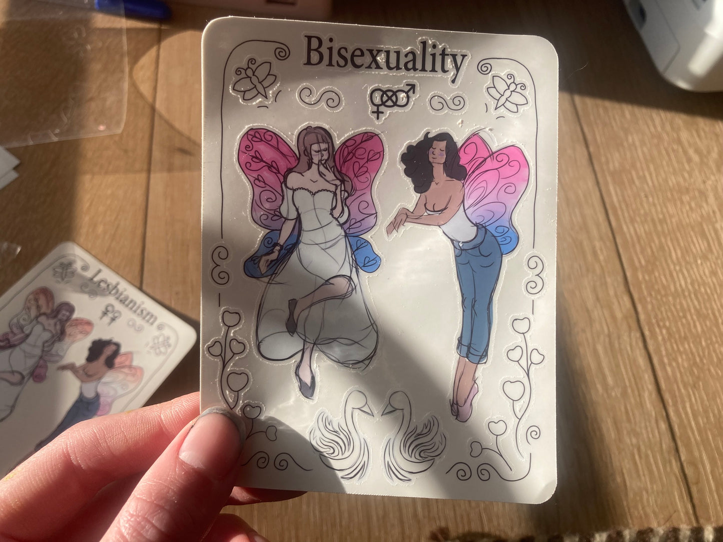 Lesbian or bisexual sticker sheet