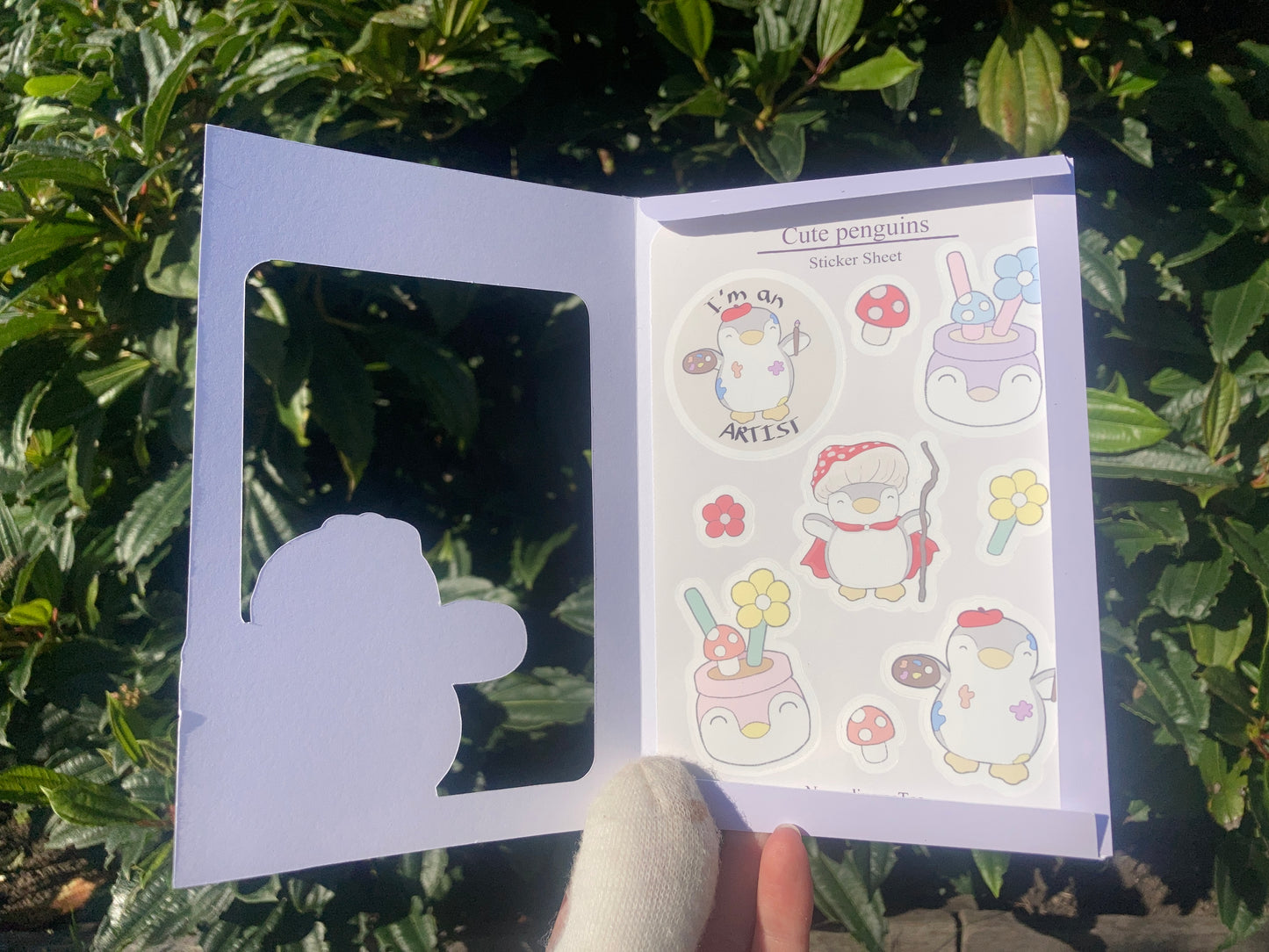 Stickersheet cute penguin illustrations