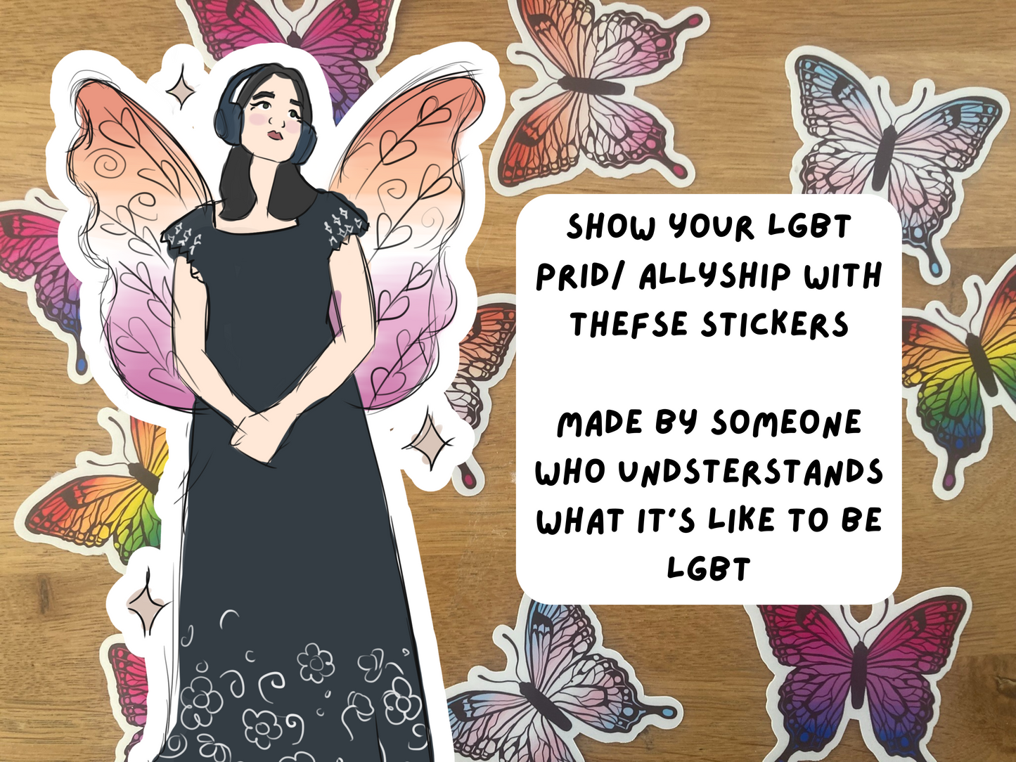 LGBT pride flag stickers