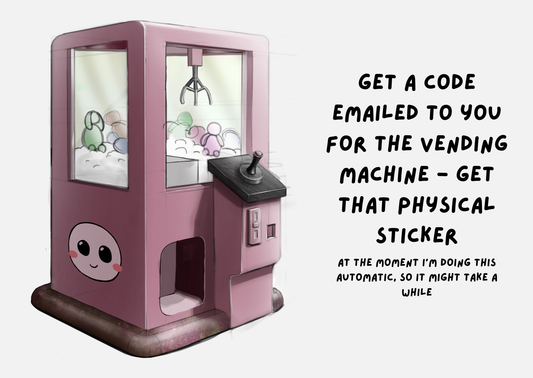 Get an code for the vending machine - mystery sticker: animal with headphones