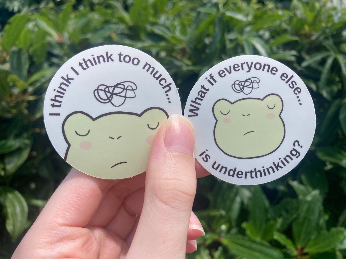 Headphone sticker set overthinking frog  NeurodiverseTea
