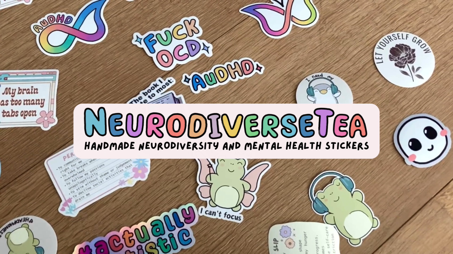Load video: NeurodiverseTea (a neurodiversity and mental health themed shop) business video